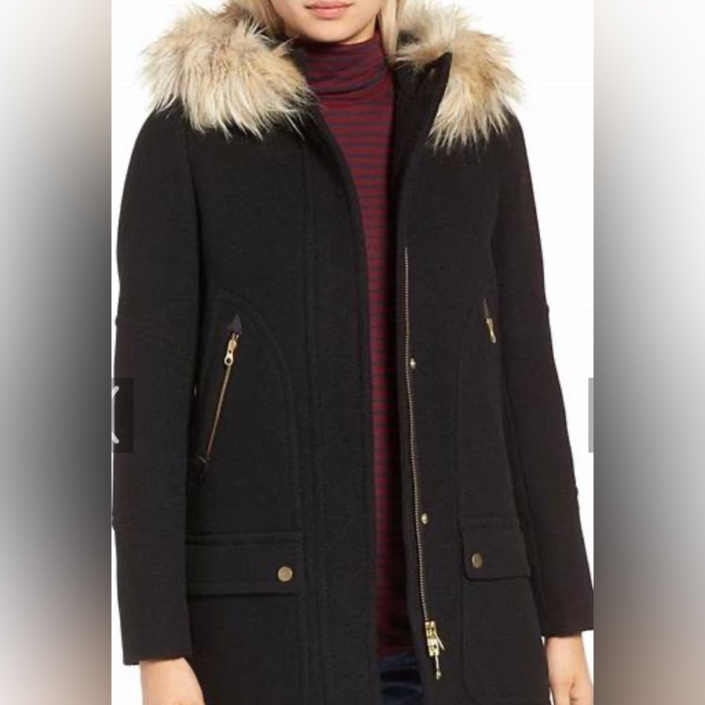 J Crew Italian stadium wool coat